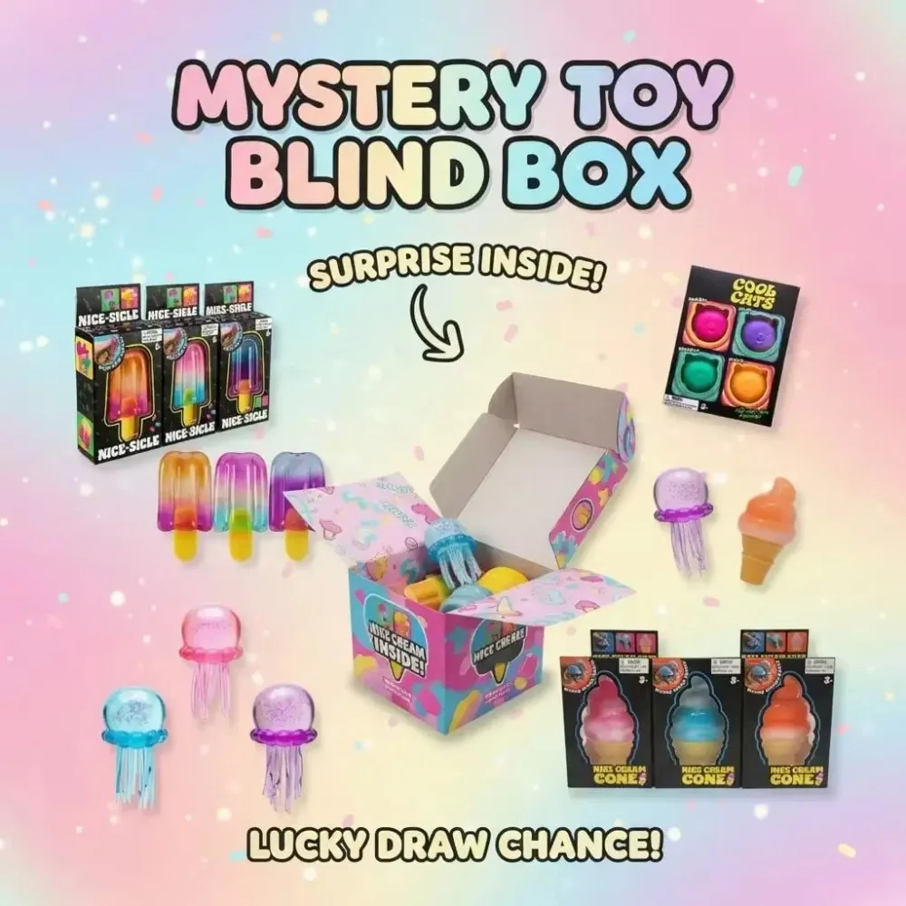 Kids' Toys - กล่องสุ่มของเล่นนุ่มนิ่ม, ชุดของเล่นบีบคลายเครียดแบบคืนตัวช้า, ของเล่นบีบเพื่อบรรเทนประสาทสัมผัส, ของขวัญคลายความกังวลสำหรับเด็กและผู้ใหญ่
