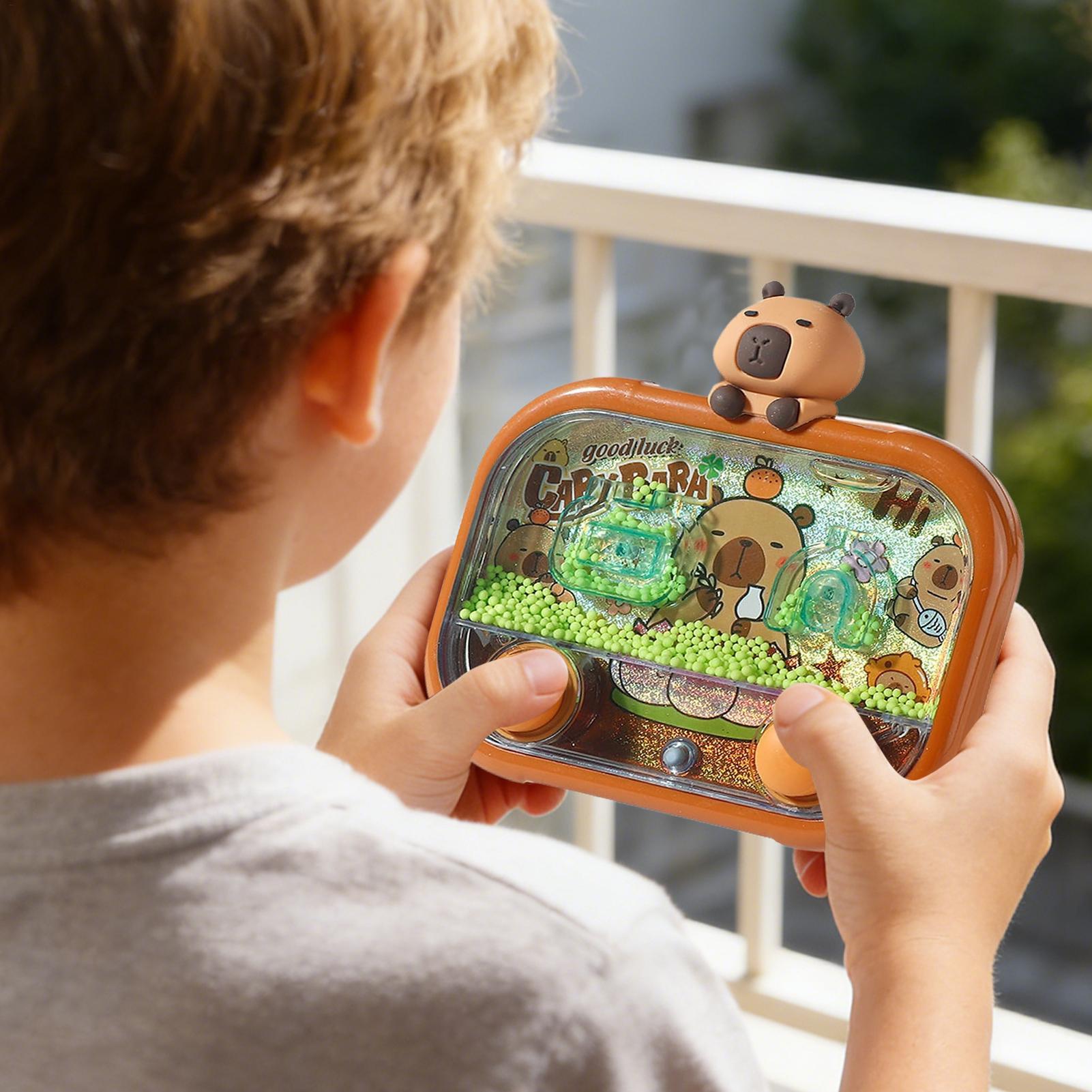 Kids' Toys - เกมน้ำแบบพกพา Capybara พร้อมไฟ LED, ของเล่นฟิดเจ็ตแบบโยบีดสองปุ่ม, กิจกรรมพกพาสำหรับเด็กและผู้ใหญ่