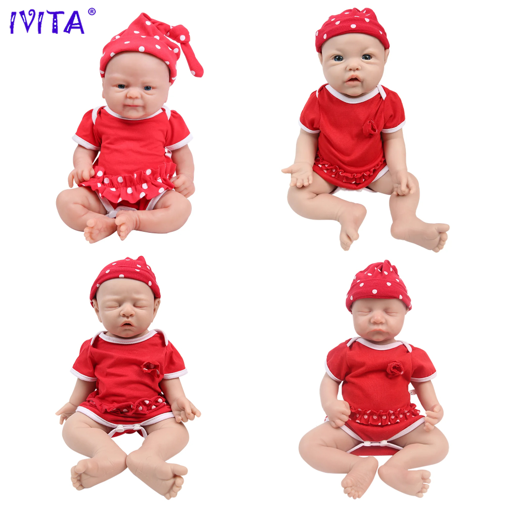 Kids Toys Under 100 - IVITA 100% ซิลิโคน Reborn ตุ๊กตาเด็กทารกทาสีสมจริงทารกแรกเกิดเหมือนจริง Bebe