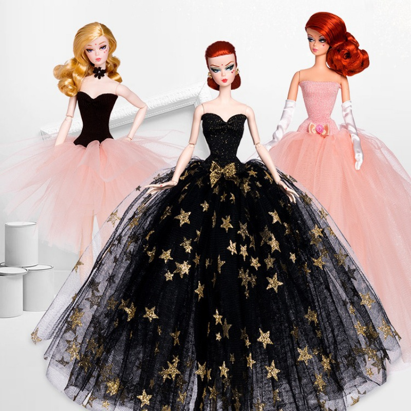 Kids Toys Resale - เสื้อผ้าตุ๊กตาเซียนเซียนชุด 1/6 อะนิเมะ BJD 32 ซม.ตุ๊กตาซุปเปอร์โมเดลเสื้อผ้าอุปกรณ์เสริมชุดลูกไม้สีดำชุดสาว