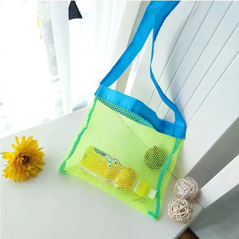 Kids Storage Toys - กระเป๋าตาข่ายพกพาสำหรับเด็ก กระเป๋าเก็บของเล่นอาบน้ำเด็ก กระเป๋าชายหาดขนาดใหญ่สำหรับผ้าขนหนู กระเป๋าเครื่องสำอางสำหรับผู้หญิง