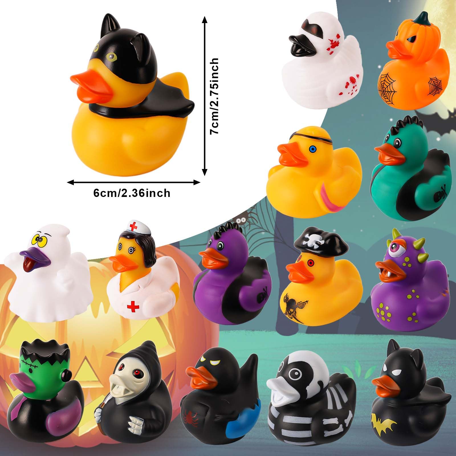 เป็ดยางฮาโลวีน12/24/36ชิ้นเป็ด - Rubber Duck Bath บทวิจารณ์และราคา