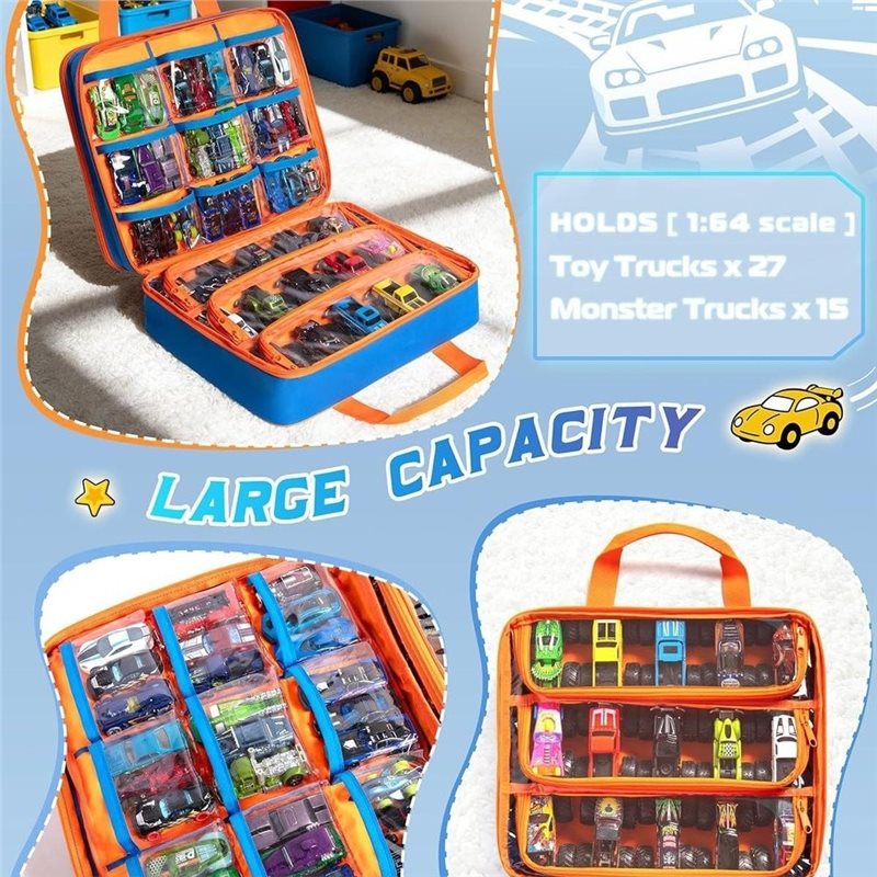 MACH- กล่องเก็บรถบรรทุกพร้อมช่ - Hot Wheels Car Monster Trucks บทวิจารณ์และราคา