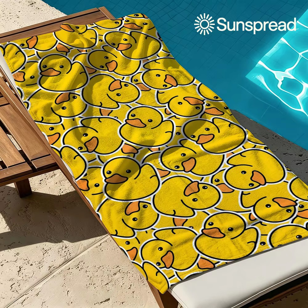 ผ้าเช็ดตัวชายหาดยางพาราสีเหลือ - Rubber Duck Bath บทวิจารณ์และราคา