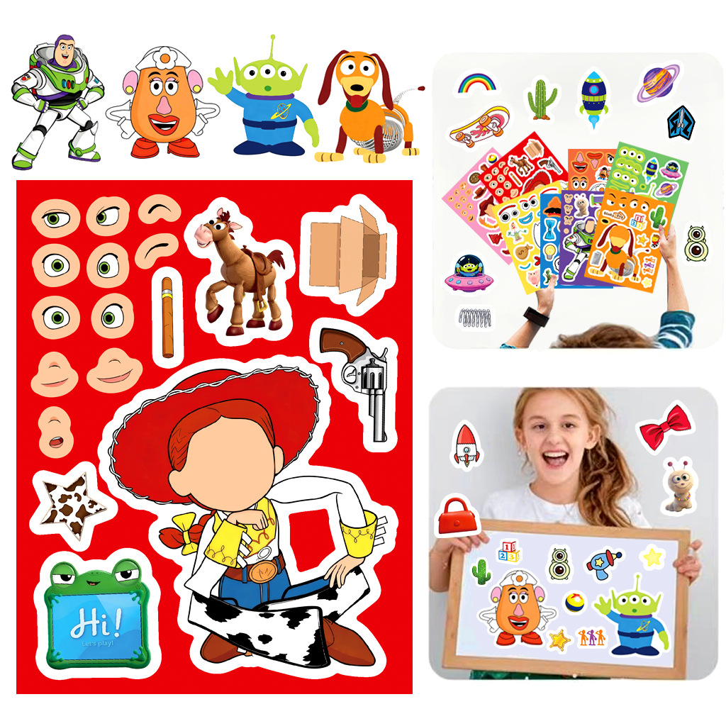 สติกเกอร์การ์ตูน 8/16 แผ่น สร้ - Kids' Toys บทวิจารณ์และราคา